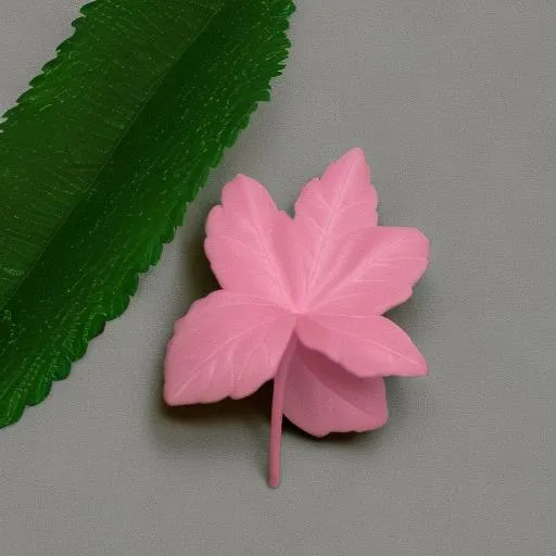 Prompt: pink mint leaf