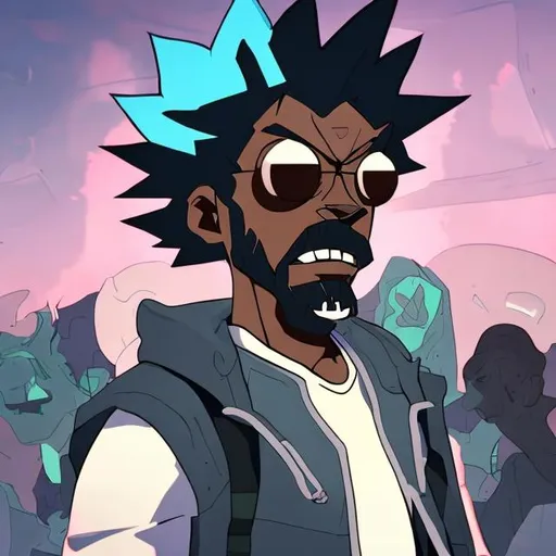 Prompt: Black Rick sanchez
