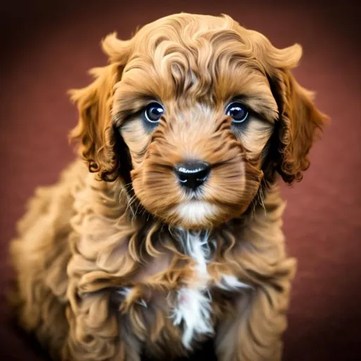 Prompt: very cute, cockapoo puppy, close up
