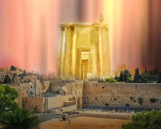 Prompt: The Western Wall and the Temple in Jerusalem