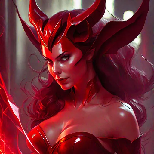 Prompt: succubus of Scarlet Witch 