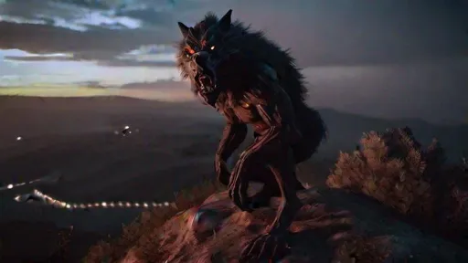 Prompt: An angry werewolf on top of a hill at night, photorealistic, dark cinematic vibe