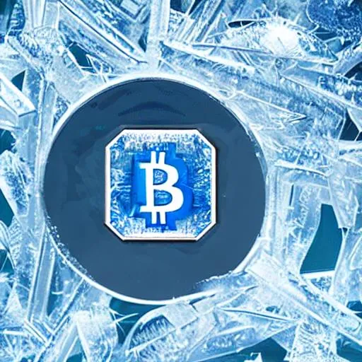 Prompt: Frozen cryptocurrency