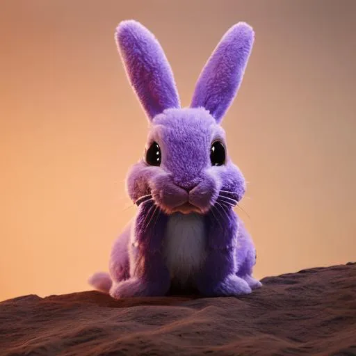 Prompt: a purple bunny