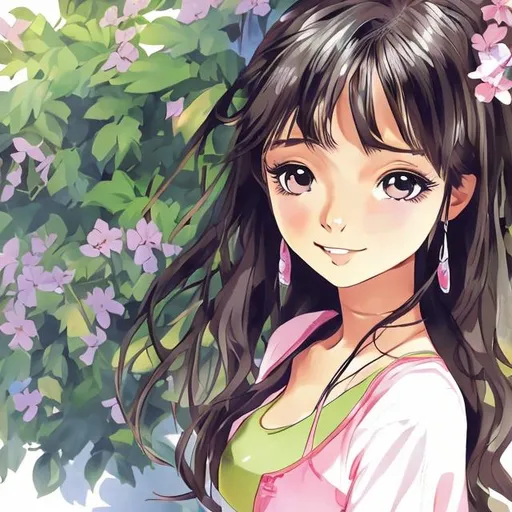 Prompt: an anime illustration of a Filipino girl

