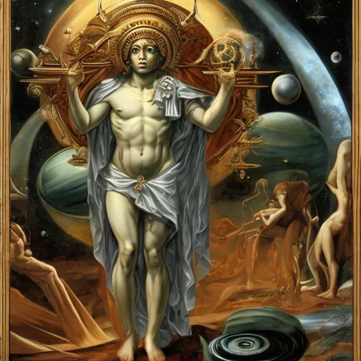 Prompt: the saturnian god