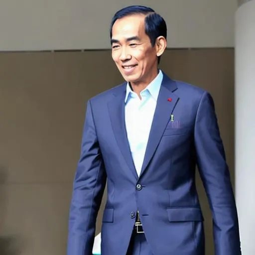 Prompt: A joko widodo detailed, wear casual suit