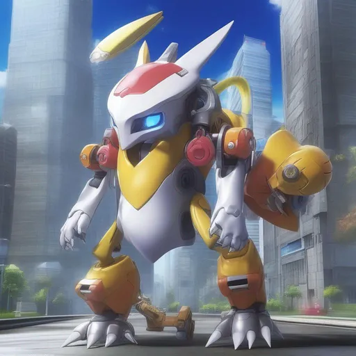 Prompt: A sociable, hardworking Digimon who likes to help and appear to help out. However, because it doesn't really understand the basic details of the work, it just ends up getting in the way. Masterpiece, best quality