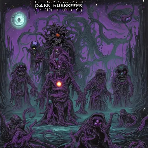 Prompt: Dark cosmic horror cult