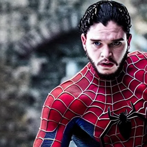 Prompt: Jon snow as spiderman