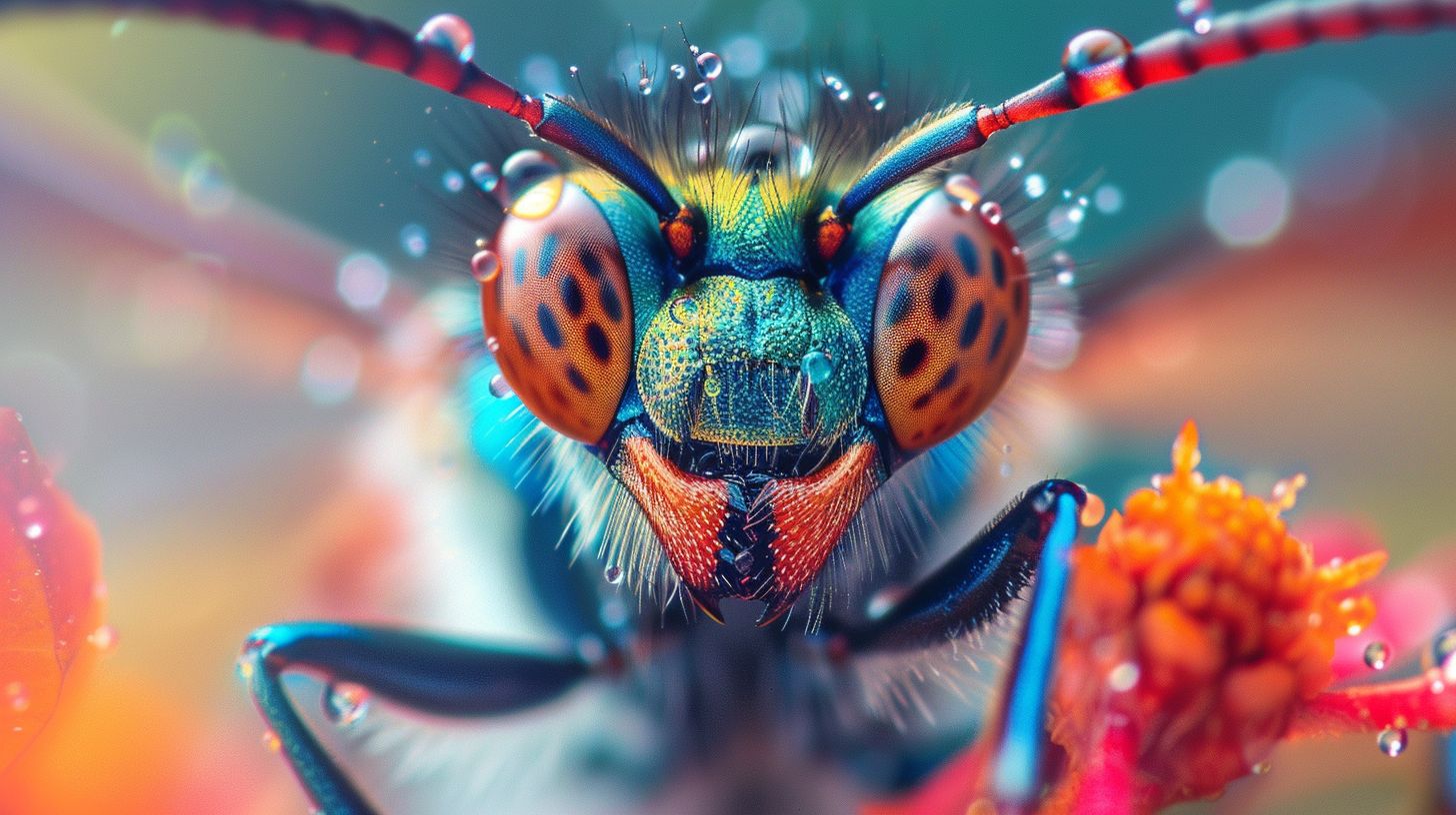 Prompt: surreal macro photo of a wasp