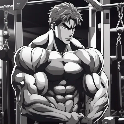 Anime Boy flexing in Gym AI Art #2 by Soul-1235 on DeviantArt