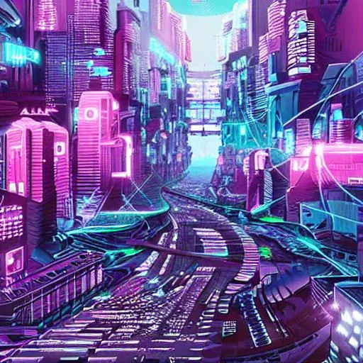 Prompt: Cyber punk city in 2050