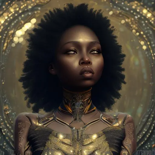 black girl, ultra detailed, magic lights, glowing pa... | OpenArt