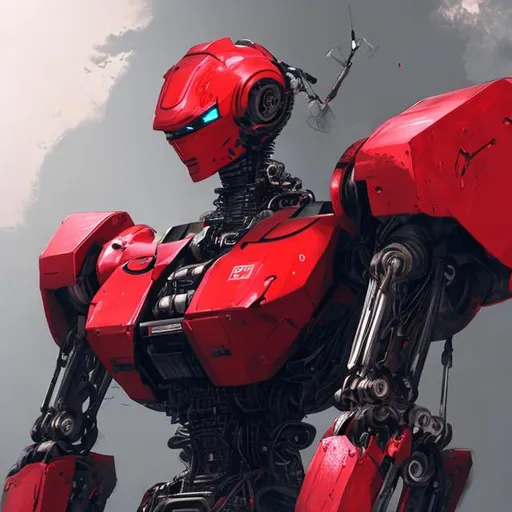 Prompt: ROBOT, RED, BIG 
