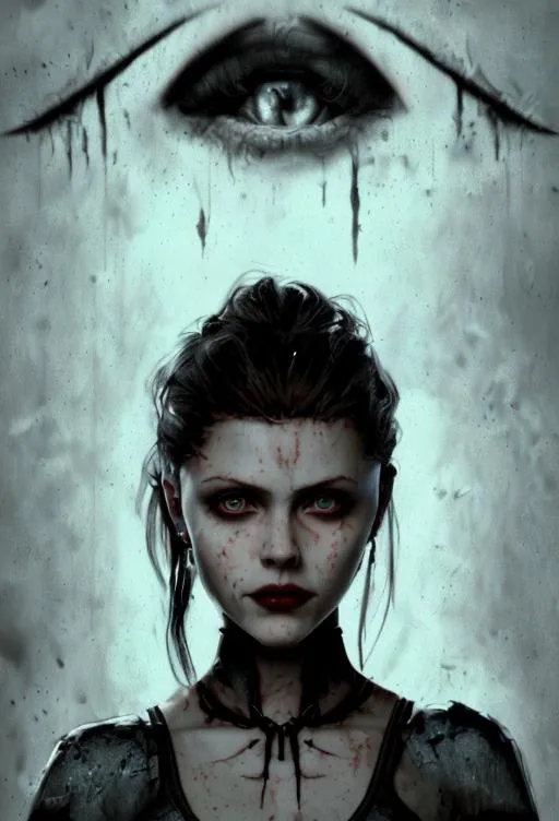 Prompt: Head and shoulders portrait of a beautiful Gothic vampire, [Julia voth: 0.7 Chloe Grace Moretz: 0.2] , By Ismail Inceoglu, By Karol Bak, By Dan Mumford, hypermaximalist, depth, Borderlands paper marbling! Thick Charcoal outlines, matte painting, Rtx Enabled, dramatic volumetric lighting, layered paper, realistic eyes