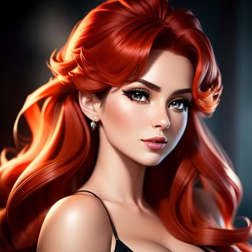 Prompt: {{{{highest quality stylized character masterpiece}}}} best award-winning digital oil painting art with {{textured brush strokes}}, hyperrealistic intricate perfect 128k UHD HDR upper body image of semi-realistic flirtatious seductive stunning gorgeous beautiful feminine 22 year old anime like firefighter woman with 
{{red wild hair}} and {{brown eyes}} wearing {{semi burned-off white body tight body}} with deep exposed cleavage standing on top of viewer,
wonderful extremely detailed face with romance glamour beauty soft skin and red blush cheeks and cute sadistic smile and {{seductive love gaze at camera}}, 
perfect anatomy in perfect colored shaded composition of professional sharp focus photography, 
cinematic 3d volumetric dramatic lighting with backlit backlight, 
{{sexy}}, 
{{huge breast}}