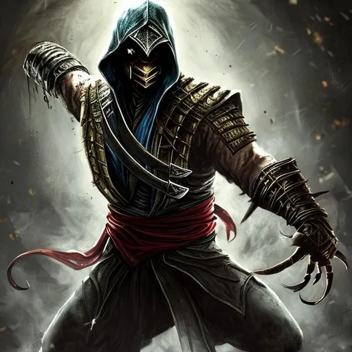 Prompt: Scorpion From Mortal Combat As A Assassin From Assassin's Creed