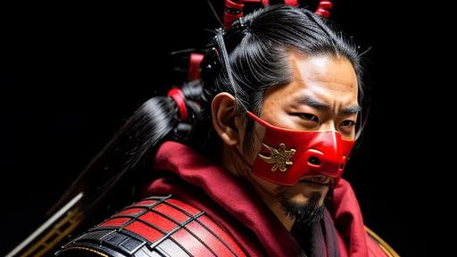 Prompt: Young Hiroyuki Sanada wearing an Oni mask as a Samurai Photorealistic Overdetailed Portrait, Well Detailed face, Red and Black Robes and Armor, Black hair, Detailed Hands, Detailed Twilight Background, Intricately Detailed, Award Winning, Photograph, Film Quality.