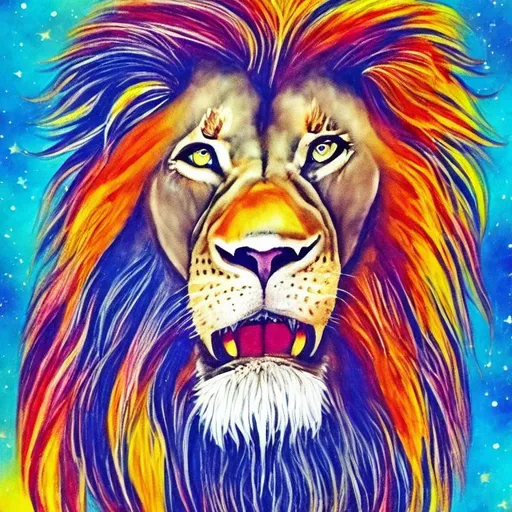 Prompt: a cosmic proud lion