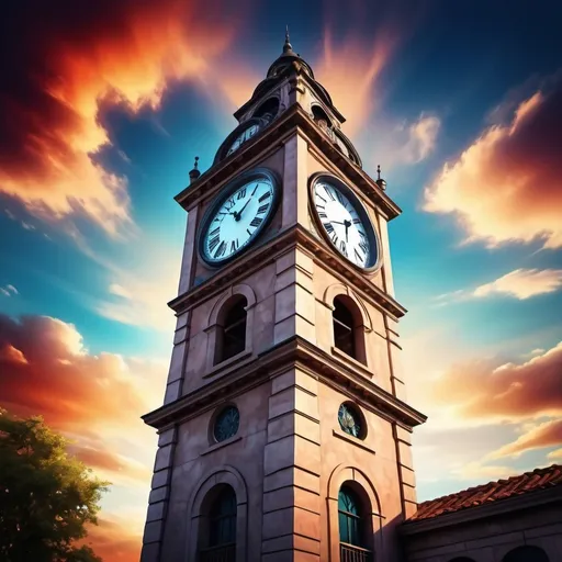 Prompt: generate the image of clock tower as artistic as possible


