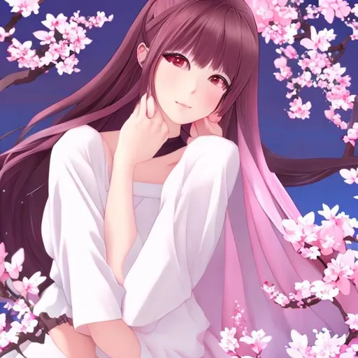 Prompt: Beautiful anime woman as Sakura style 