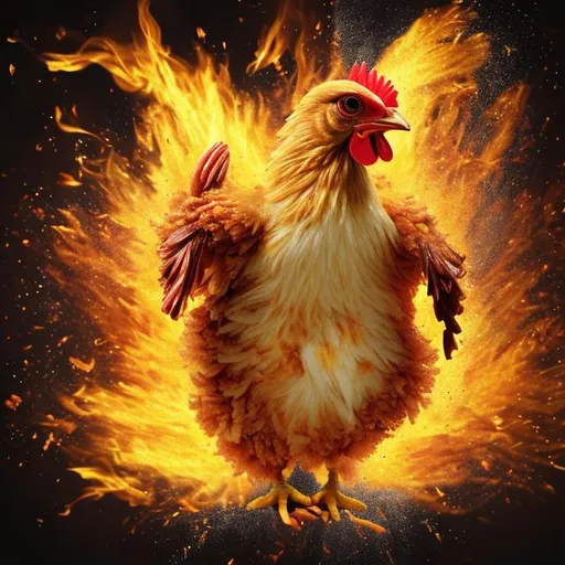 Prompt: exploding chicken
