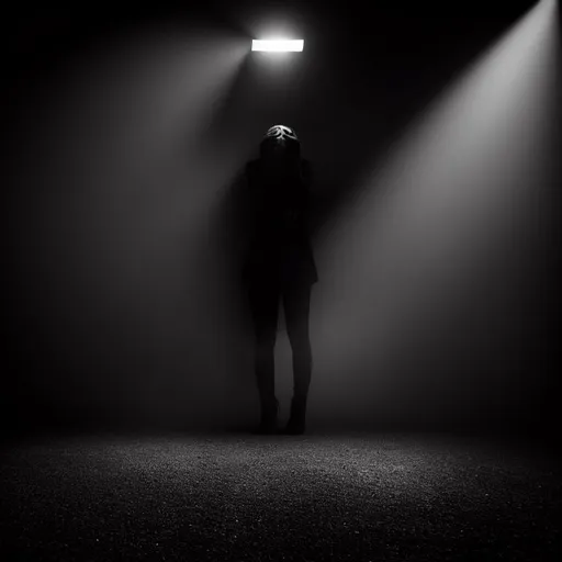 Ilustration of Sadness only B/N Abstract, Floating i... | OpenArt