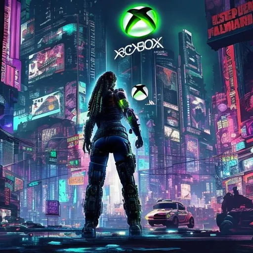 Prompt: Xbox Activision deal in cyberpunk style