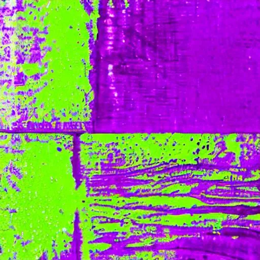 Prompt: Green Ambient Noise mixed with Purple Runoff 