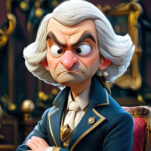 Prompt: Mr. Bean dressed as George Washington