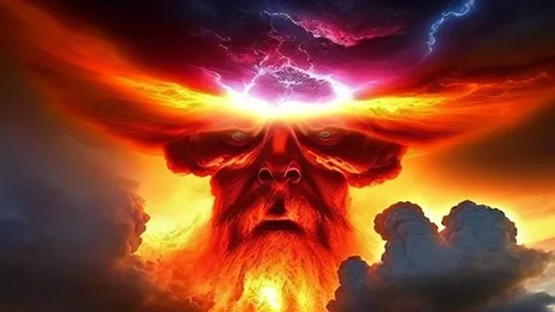 Prompt: when end of the world god looks from sky angry