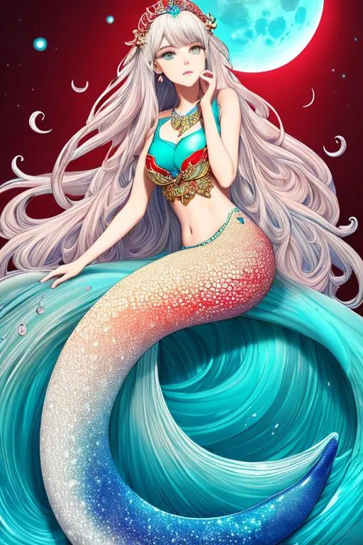 kawaii, cute, mermaid, anime Character Design, Unrea