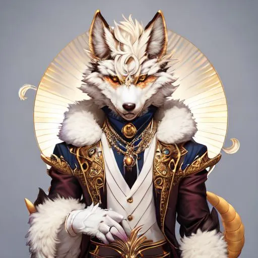 Prompt: The art that was created on Furaffinity depicted a wondrous blend of an anthropomorphic male dragon fursona whose characteristics were equal in measure to that of an equally remarkable anthropomorphic male wolf fursona forming an impeccable fusion of both creatures in a single work of art