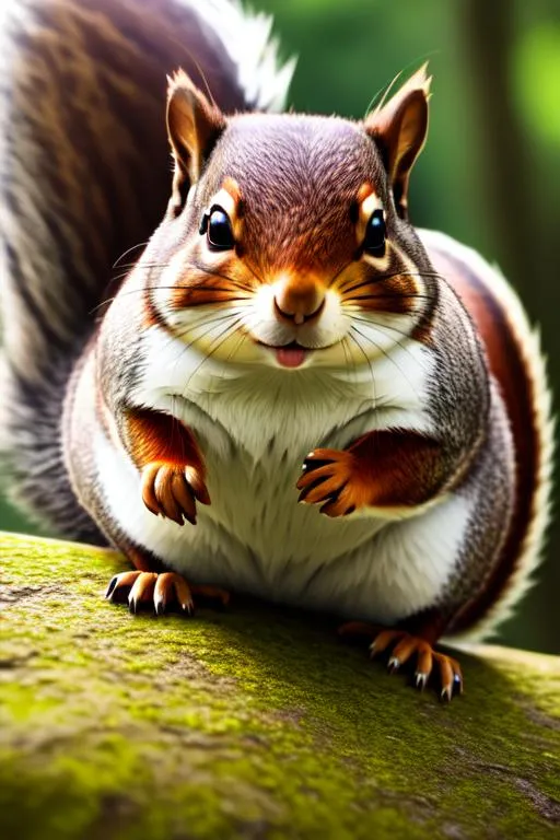 A fat squirrel, perfect composition, hyperrealistic,... | OpenArt