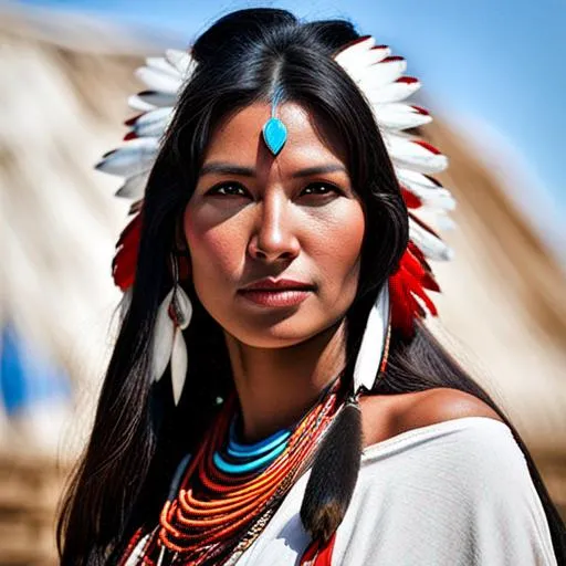 Prompt: Native American woman