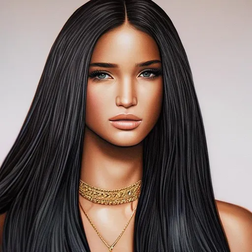 Prompt: Close-up Portrait of young {Rosie Huntington-Whitely} with {long black} hair and with cute face, {in Hiphop dress}, perfect composition, hyperrealistic, super detailed, 8k, high quality, trending art, trending on artstation, sharp focus, studio photo, intricate details, highly detailed, by greg rutkowski