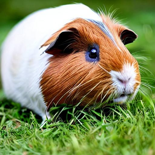 Guinea pig eating grass | OpenArt