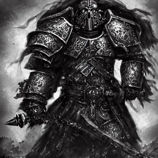Prompt: Raven Guard from Warhammer 40k as a medieval warrior, portrait, highly detailed, digital art, ambient light