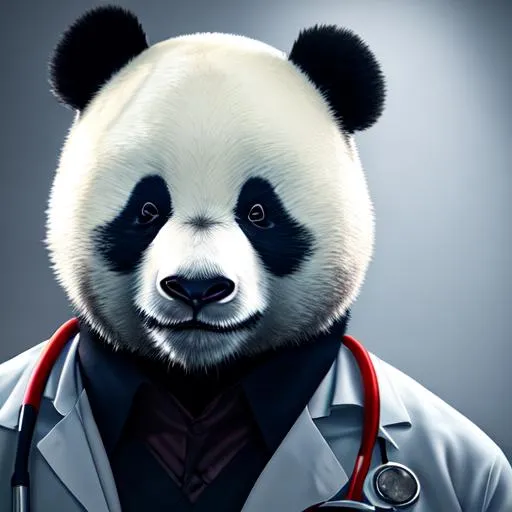 Prompt: Panda dressed in doctor clothes, hospital, dramatic lighting, 8k, portrait,realistic, fine details, photorealism, cinematic ,intricate details, cinematic lighting, photo realistic 8k,