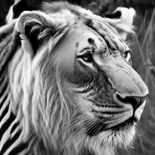 Prompt: lion bear cat zebra tiger spider