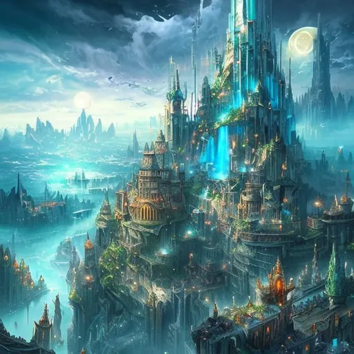 Prompt: fantastic fantasy city
