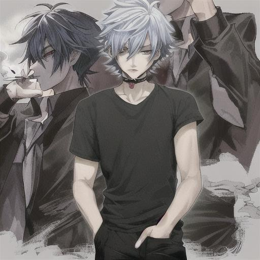 anime boy, dark, cute, pretty boy, smoking, tokyo gh