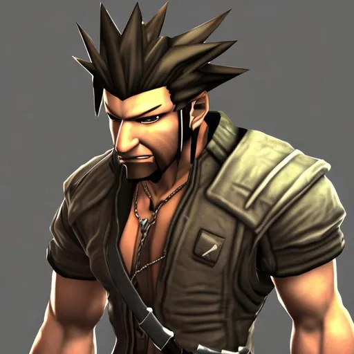 Prompt: barret from ff7