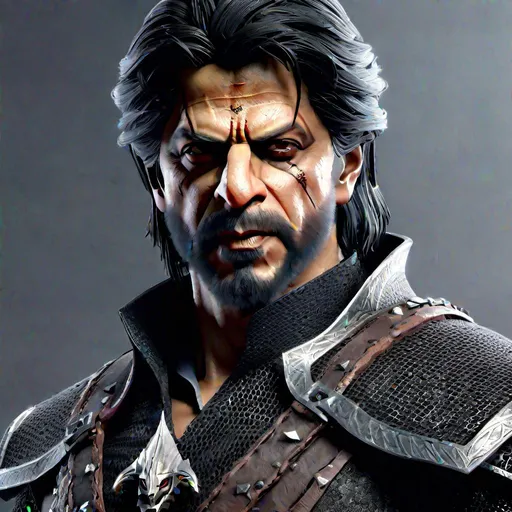 Prompt: Shahrukh Khan as the Witcher, 3d Render, detailed, 4K cinematic