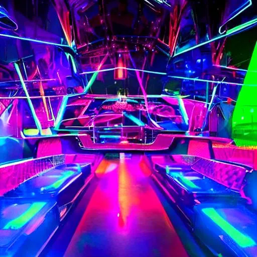 A Huge Futuristic Nightclub With Neon Lights Openart 