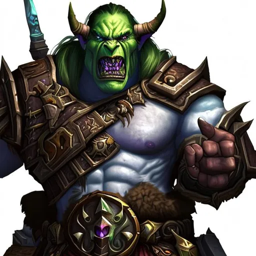Prompt: world of warcraft, orc schamane
