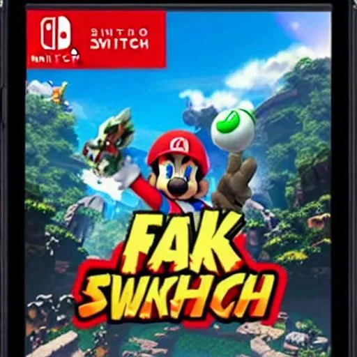 Prompt: fake nintendo switch games