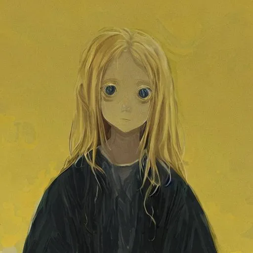 Prompt: a girl with blond hair