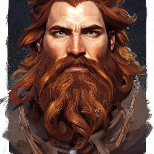 portrait of a handsome male druid, D&D, fantasy, int... | OpenArt